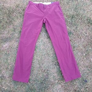 Polo Ralph Lauren Chino Stretch Straight Leg Sz 36/34 Color: Red Carpet Wine Men